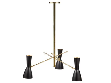 WORMHOLE 08 - Swivel brass chandelier by Il Bronzetto - view 2